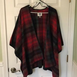 Red Plaid Old Navy Poncho